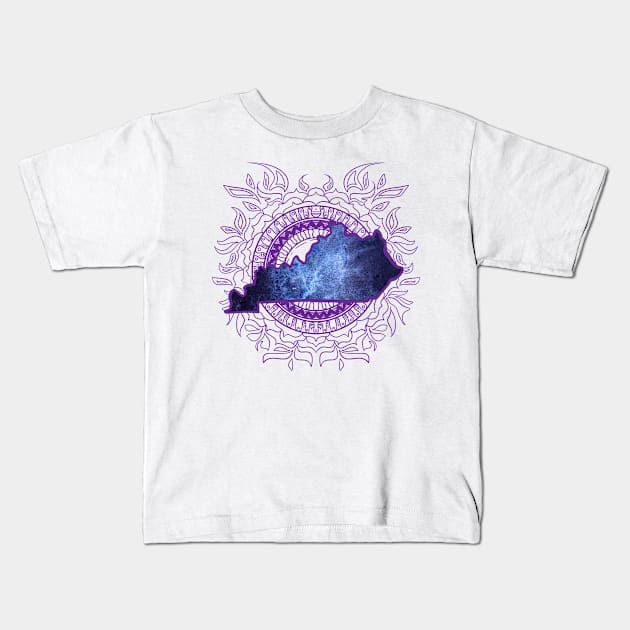 Kentucky Mandala Kids T-Shirt by Manfish Inc.